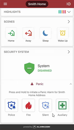 Vector Security App Trigger Panel Panic 1