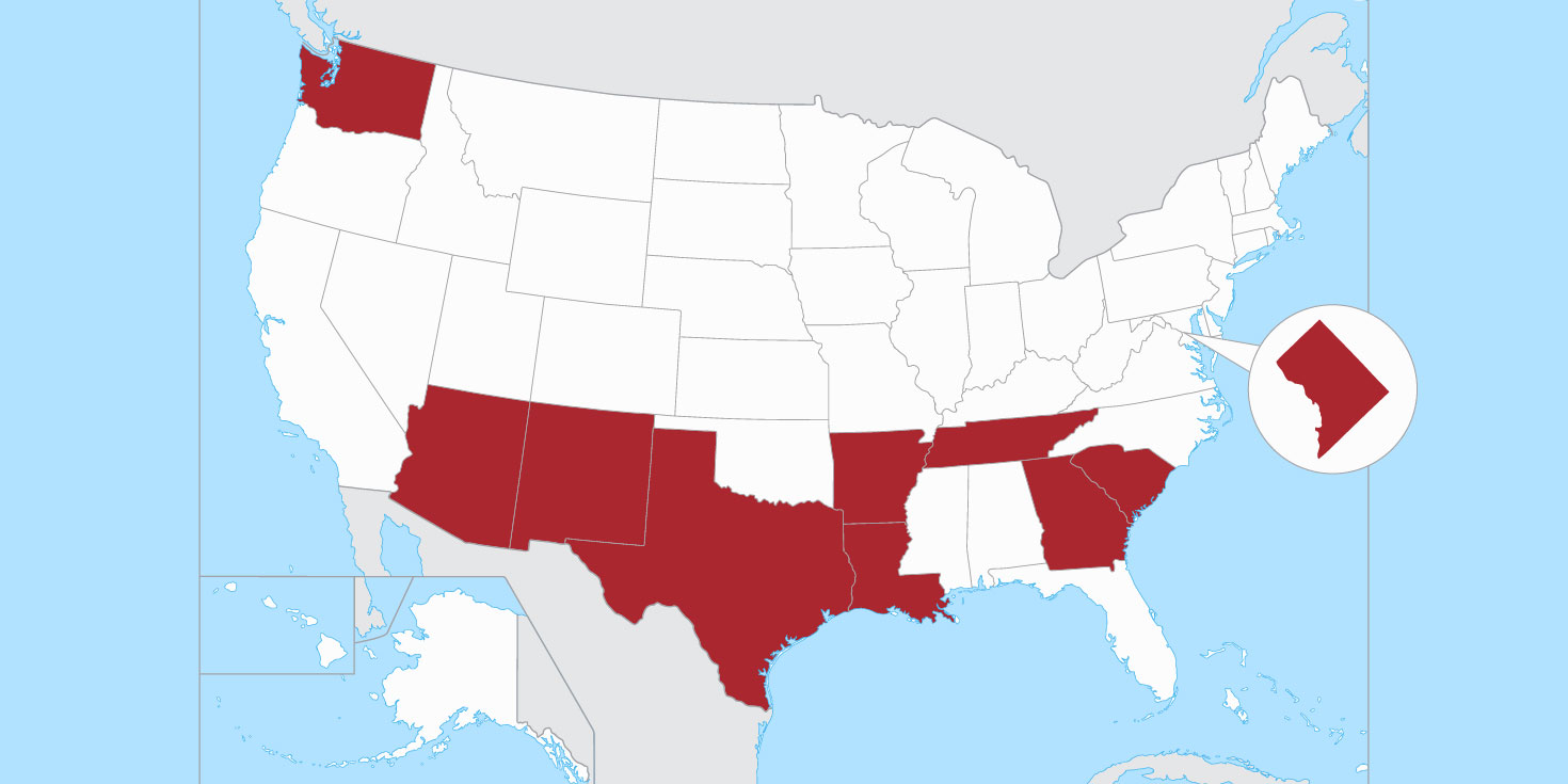 The Top 10 Most Dangerous States Vector Security